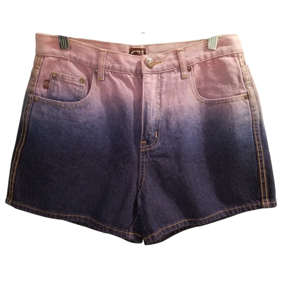 Crest Ombre High Rise Denim Shorts - Size 9/10